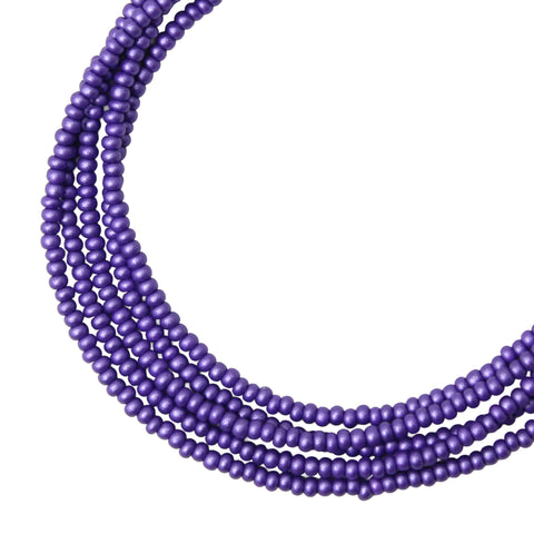 Lilac Purple Seed Bead Necklace