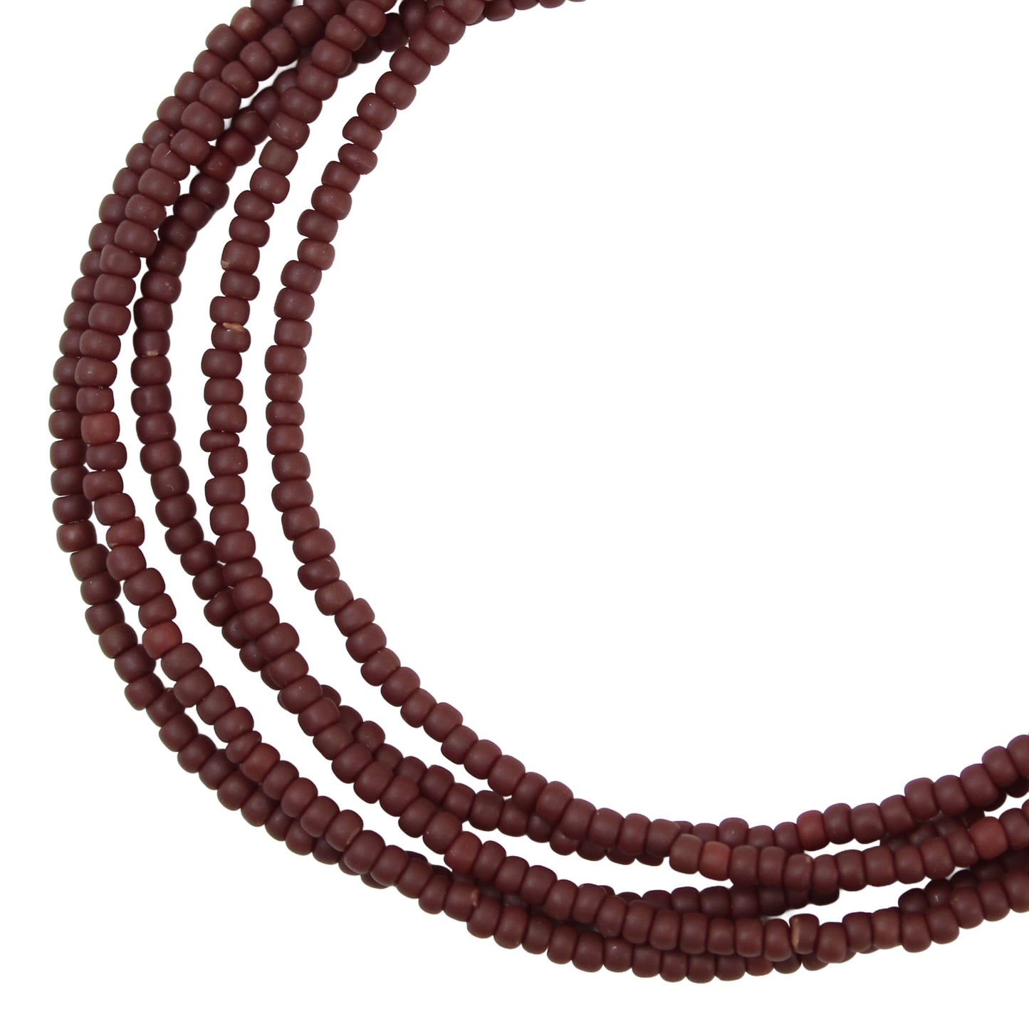 Matte Brown Seed Bead Necklace