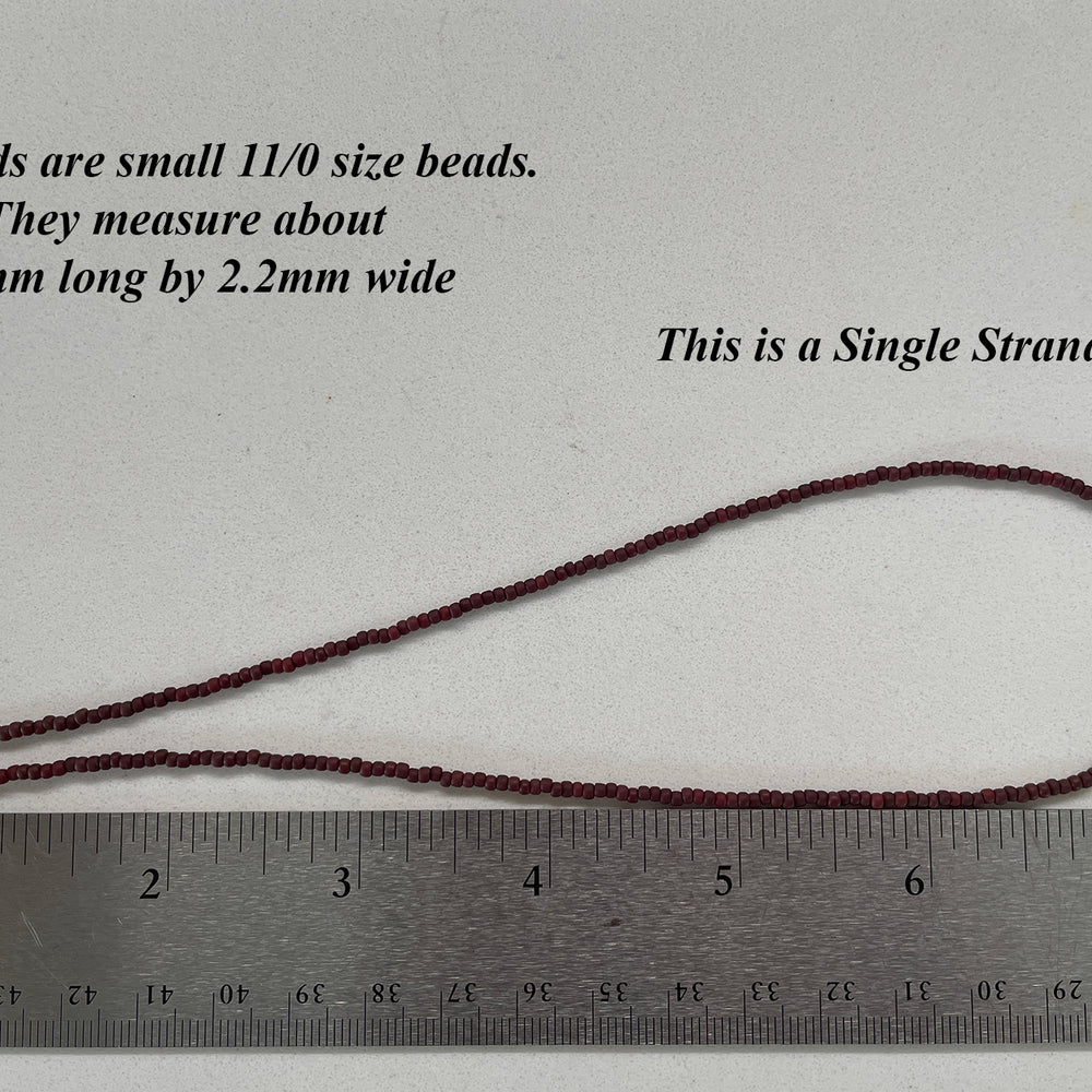 
                      
                        Matte Brown Seed Bead Necklace, Thin 1.5mm Single Strand
                      
                    