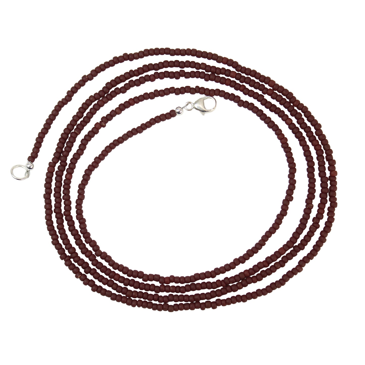 Matte Brown Seed Bead Necklace