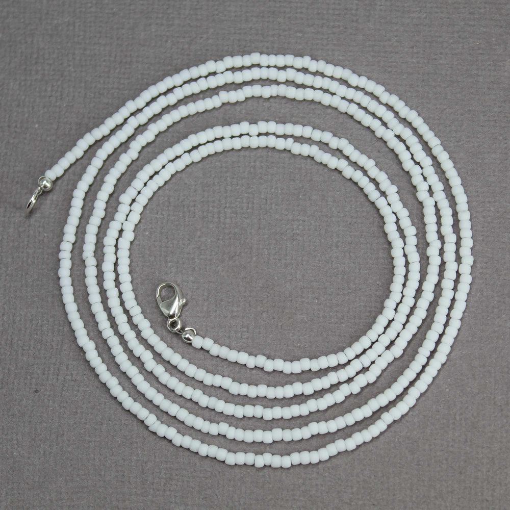 
                      
                        Frosted Matte White Seed Bead Necklace
                      
                    