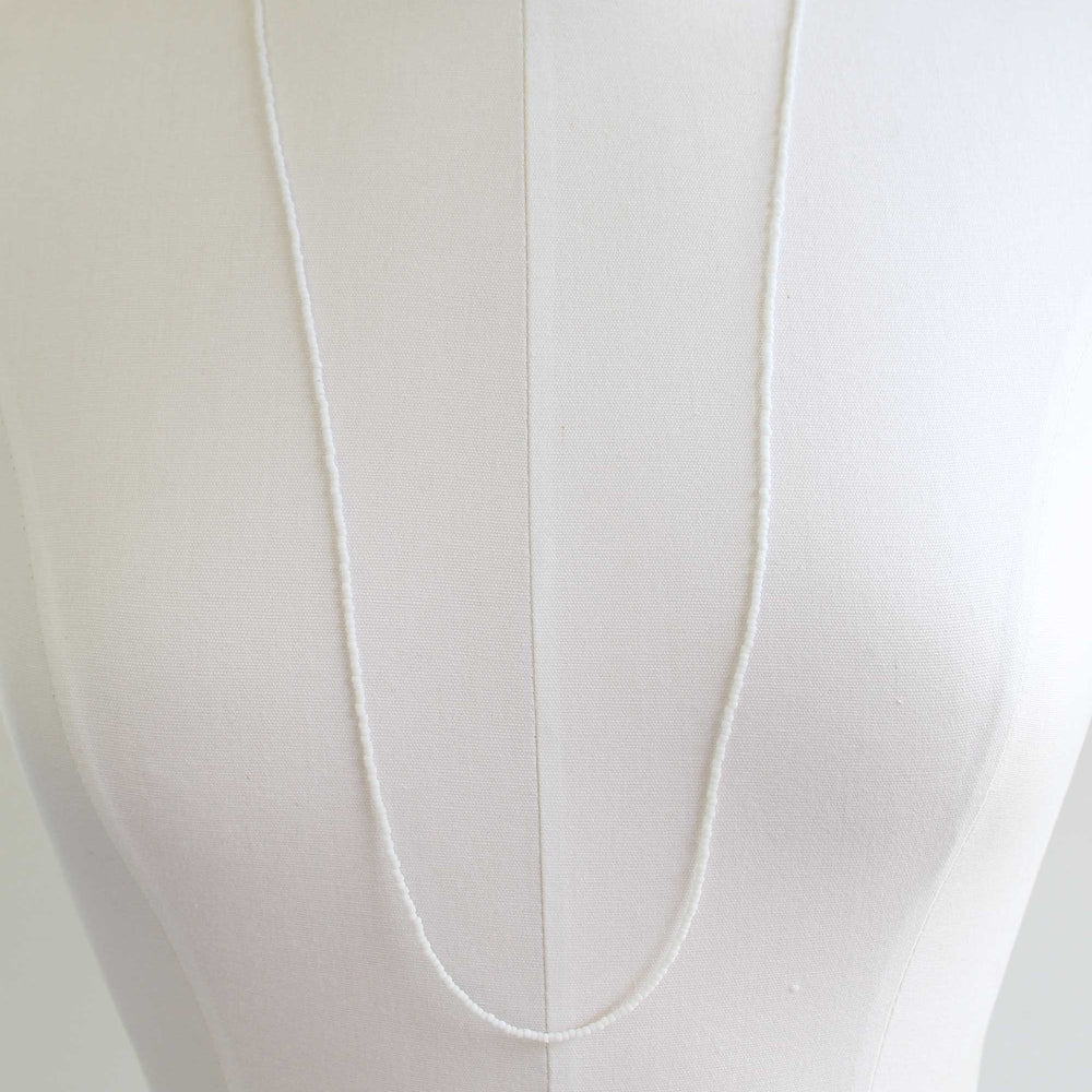 
                      
                        Frosted Matte White Seed Bead Necklace
                      
                    