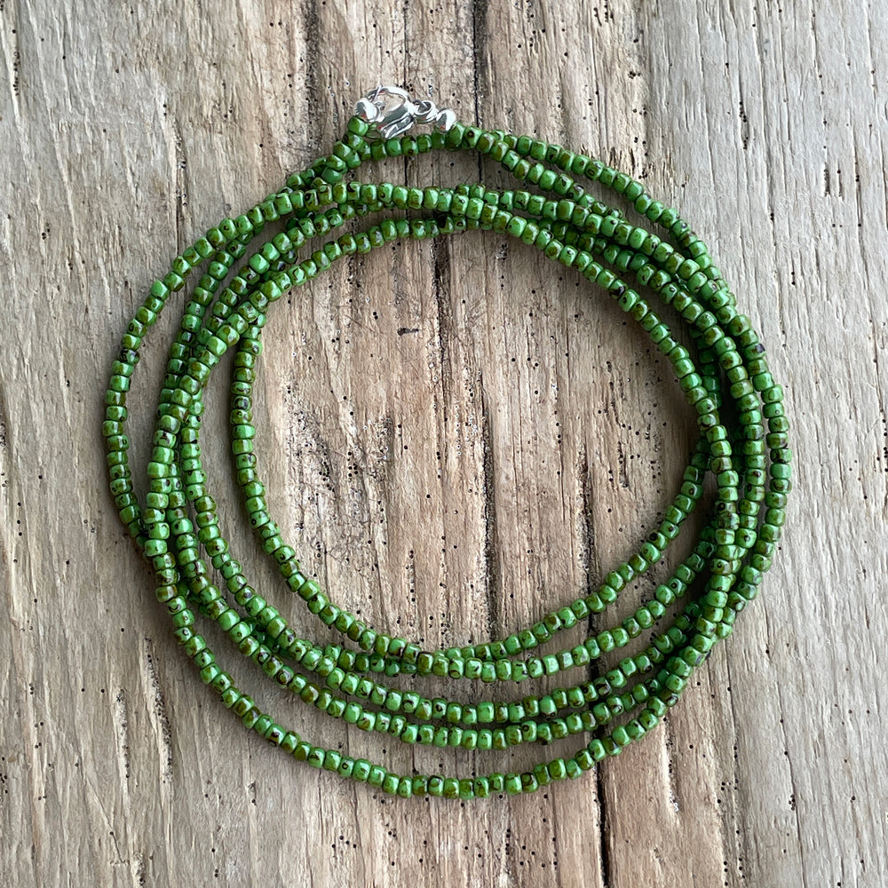 
                      
                        Mint Green Picasso Seed Bead Necklace
                      
                    