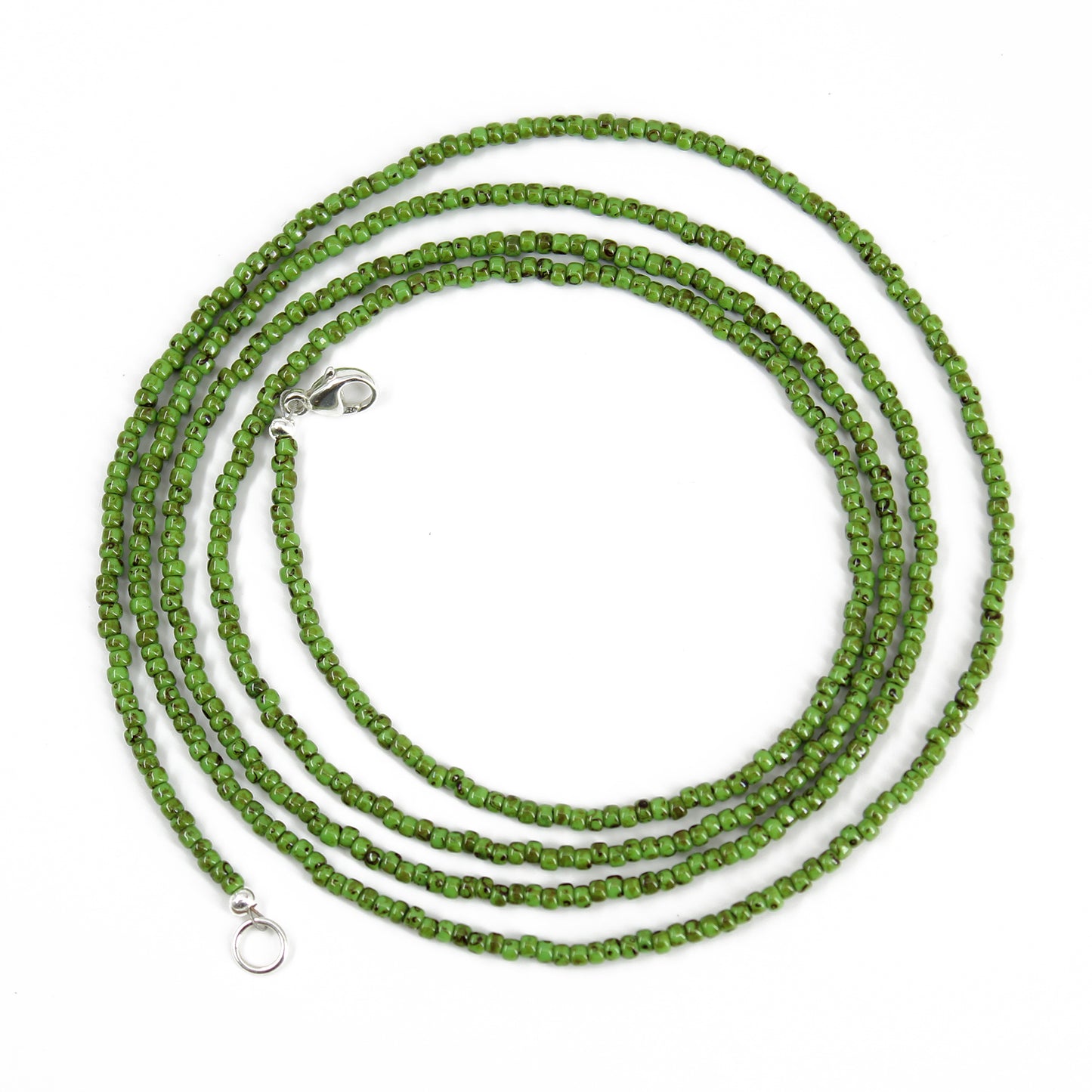 Mint Green Picasso Seed Bead Necklace