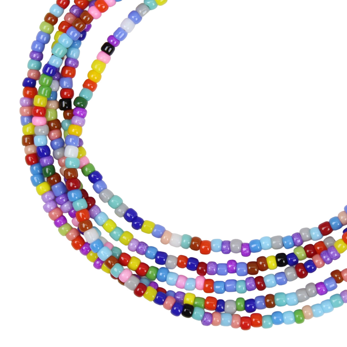 Multi-Color Rainbow Seed Bead Necklace – Kathy Bankston