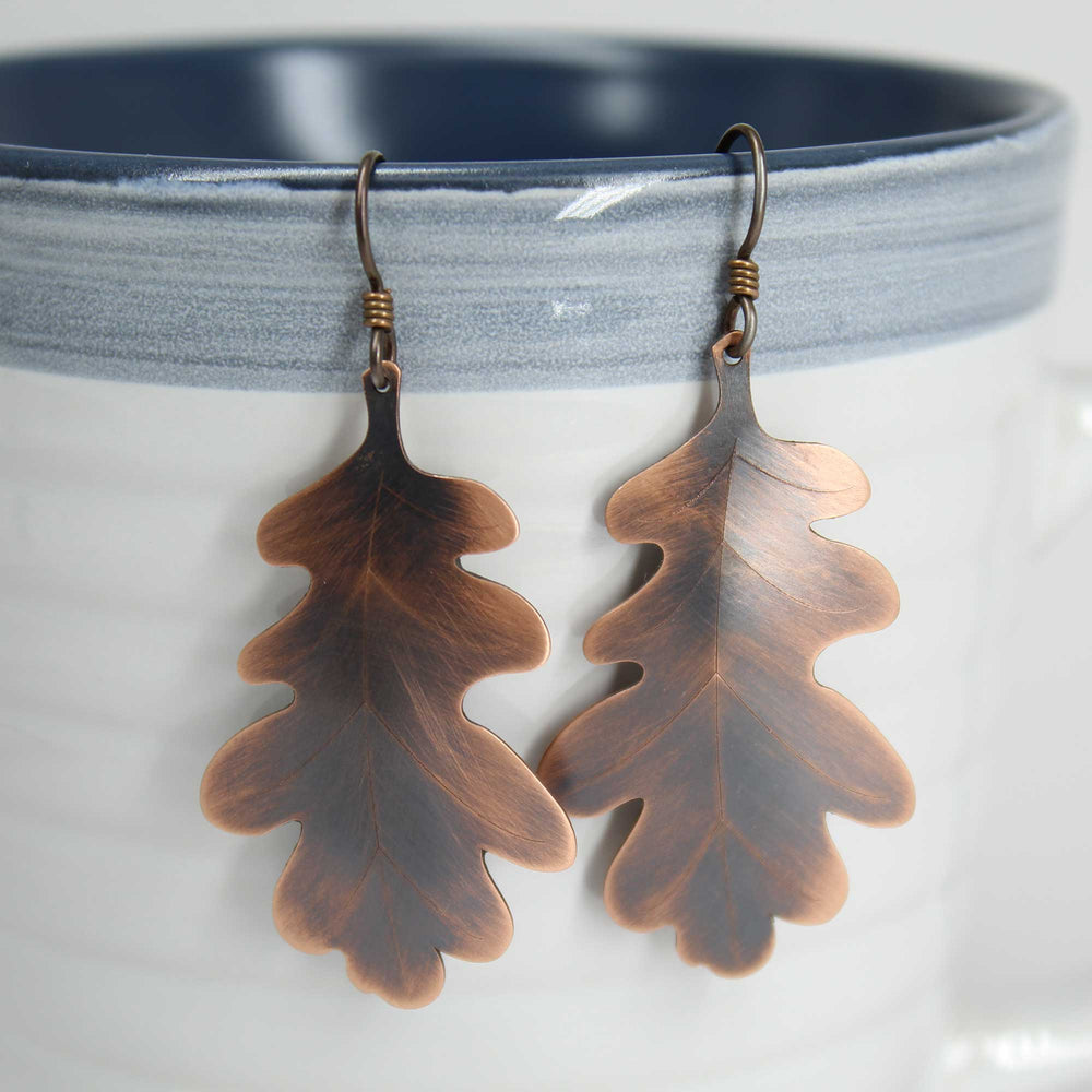 
                      
                        Copper Oak Leaf Earrings
                      
                    