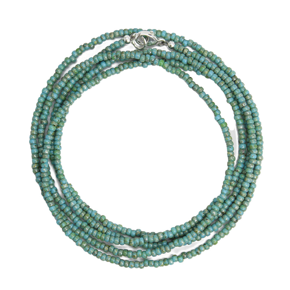 
                      
                        Turquoise Blue Picasso Seed Bead Necklace
                      
                    