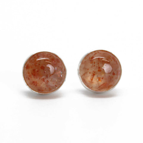 6mm Sunstone Stud Earrings
