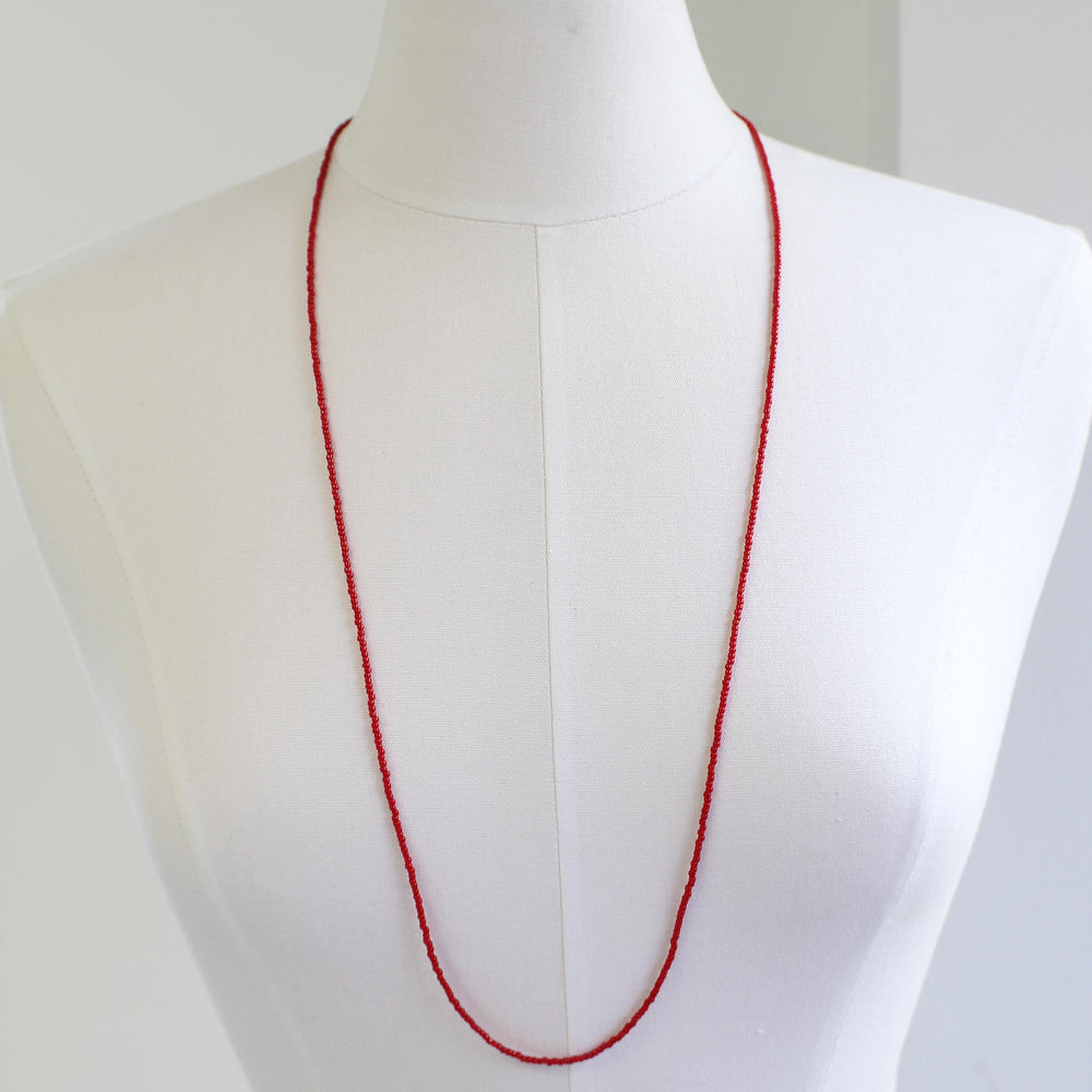 
                      
                        Pepper Red Seed Bead Necklace
                      
                    