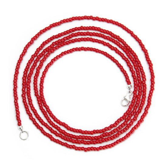 Load image into Gallery viewer, Pepper Red Seed Bead Necklace
