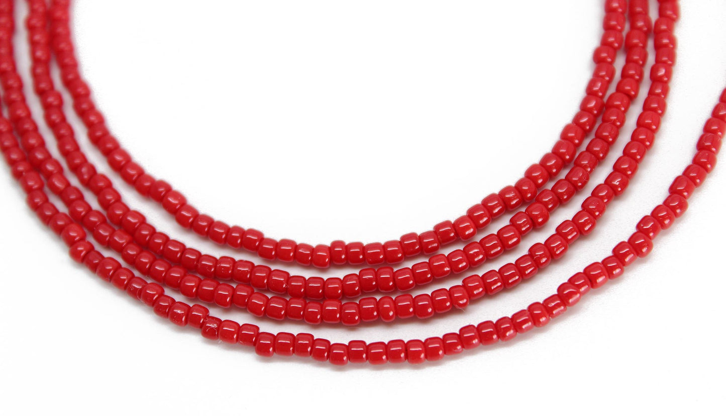 Load image into Gallery viewer, Pepper Red Seed Bead Necklace
