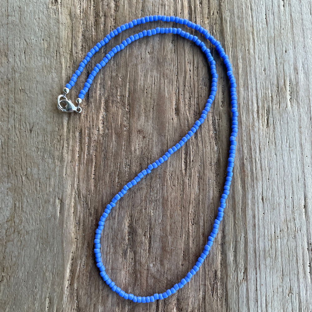 
                      
                        Periwinkle Blue Seed Bead Necklace
                      
                    