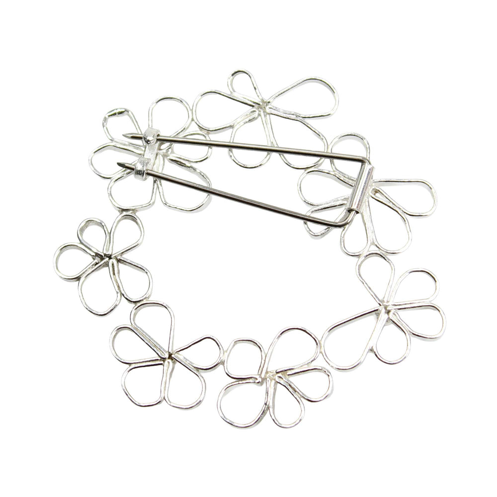 
                      
                        Petals in the Wind Brooch- Delicate Sterling Silver Flower Pin
                      
                    