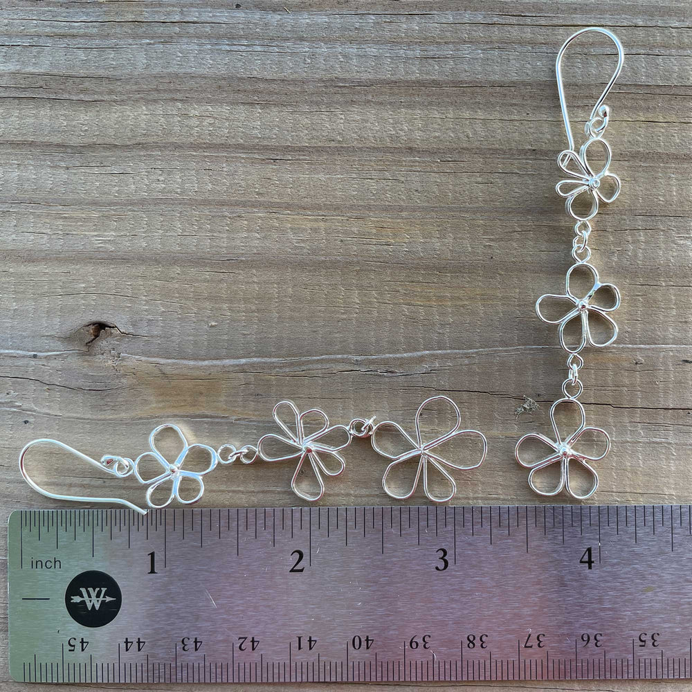 
                      
                        Petals in the Wind Earrings- Sterling Silver Flower Dangle Earrings
                      
                    
