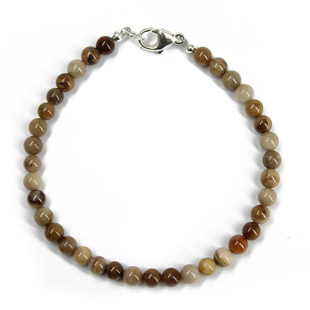 
                      
                        Petrified Wood Bead Bracelet with Clasp
                      
                    