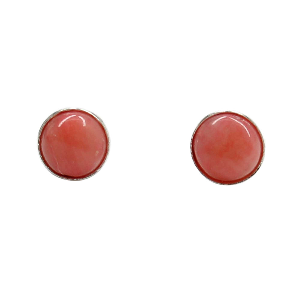 
                      
                        Pink Bamboo Coral Stud Earrings in Sterling Silver 
                      
                    