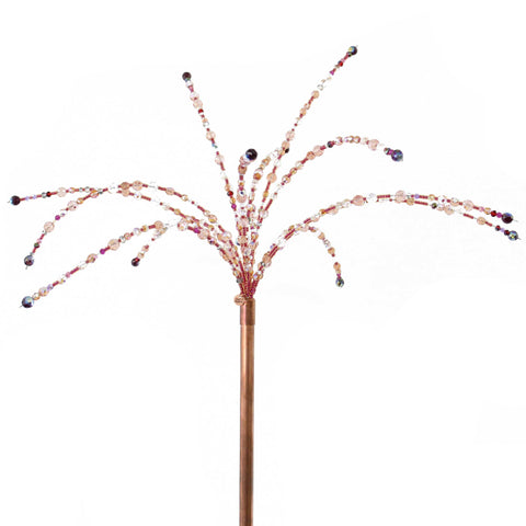Pink Crystal Bead Garden Sparkler
