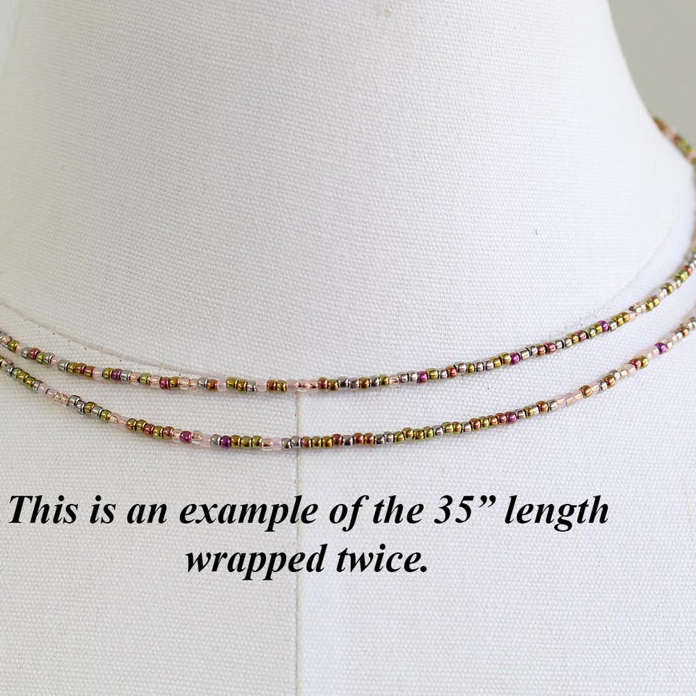 
                      
                        Pink Gold Seed Bead Choker Necklace
                      
                    