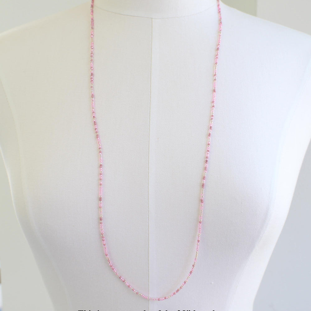 
                      
                        Pastel Pink Seed Bead Necklace
                      
                    