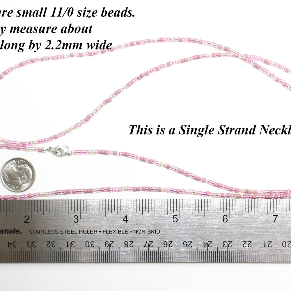 
                      
                        Pastel Pink Seed Bead Necklace
                      
                    