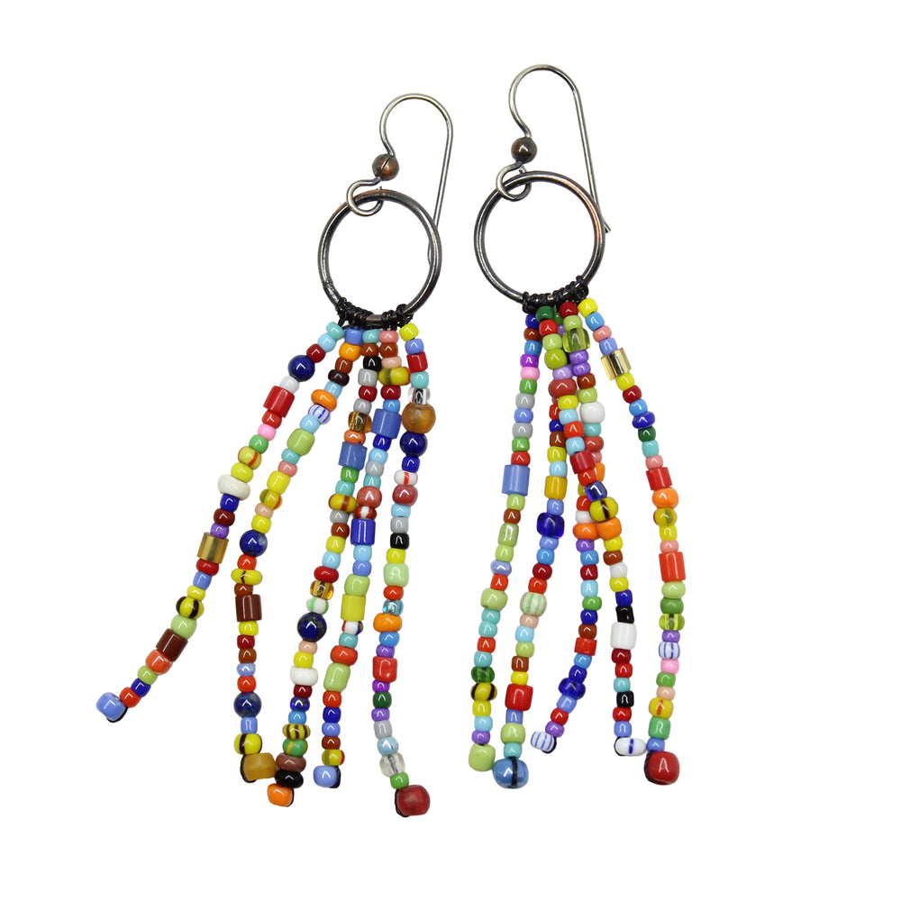 
                      
                        Colorful Seed Bead earrings 
                      
                    