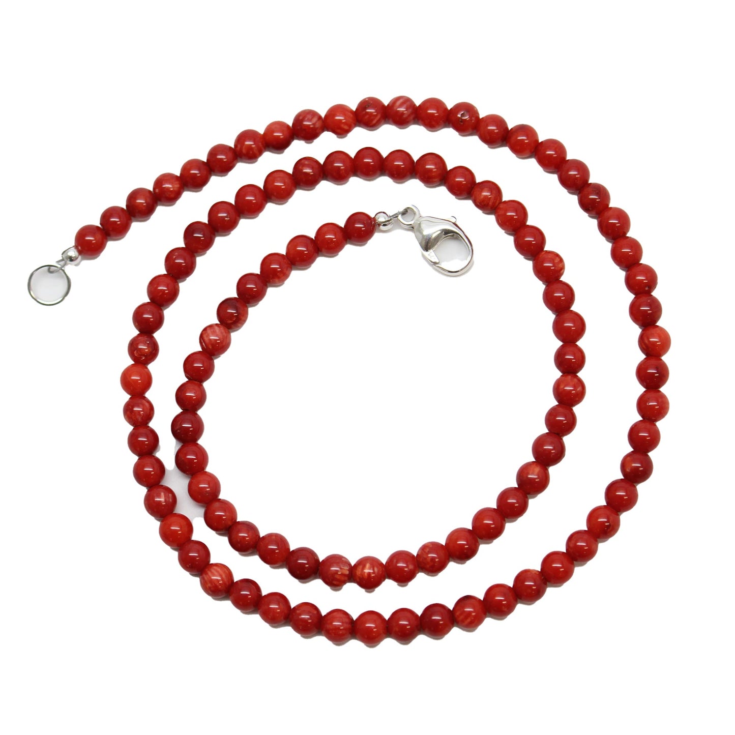 Branch Red Coral Necklace with Sterling Clasp 18.5