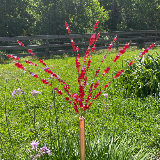 Load image into Gallery viewer, Red Crystal Bead Garden Sparkler
