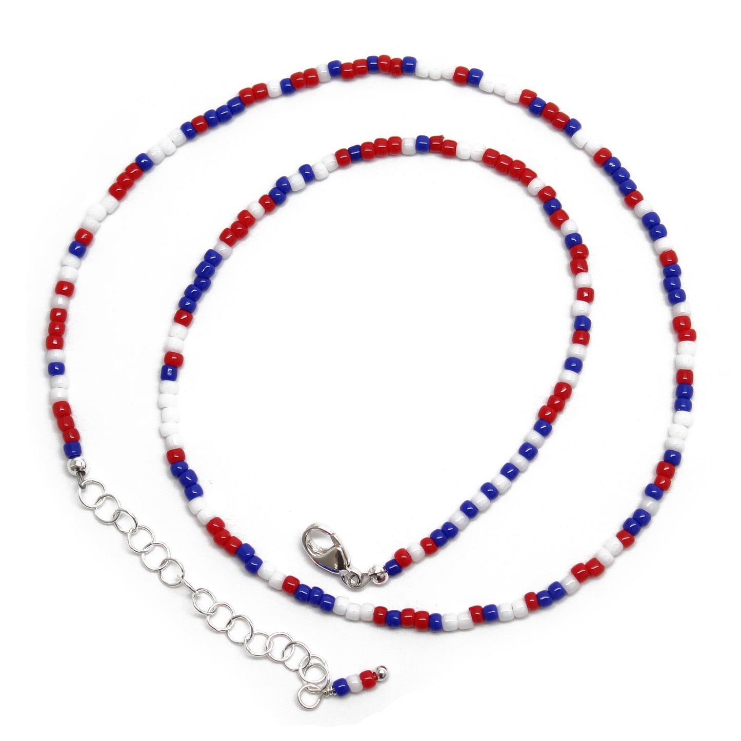 Buy Layering White and Royal Blue Pearl Queen Look Necklace – Odette