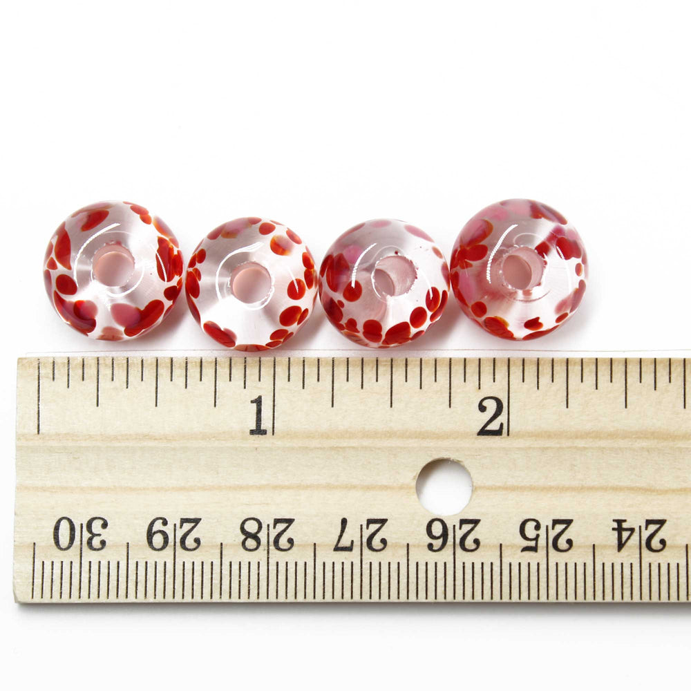 
                      
                        Red Pink and Clear Large Hole Lampwork Glass Beads for Jewelry Making & Crafts
                      
                    