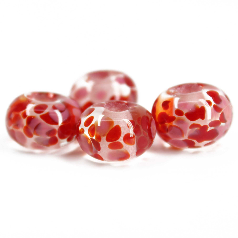 
                      
                        Red Pink and Clear Large Hole Lampwork Glass Beads for Jewelry Making & Crafts
                      
                    