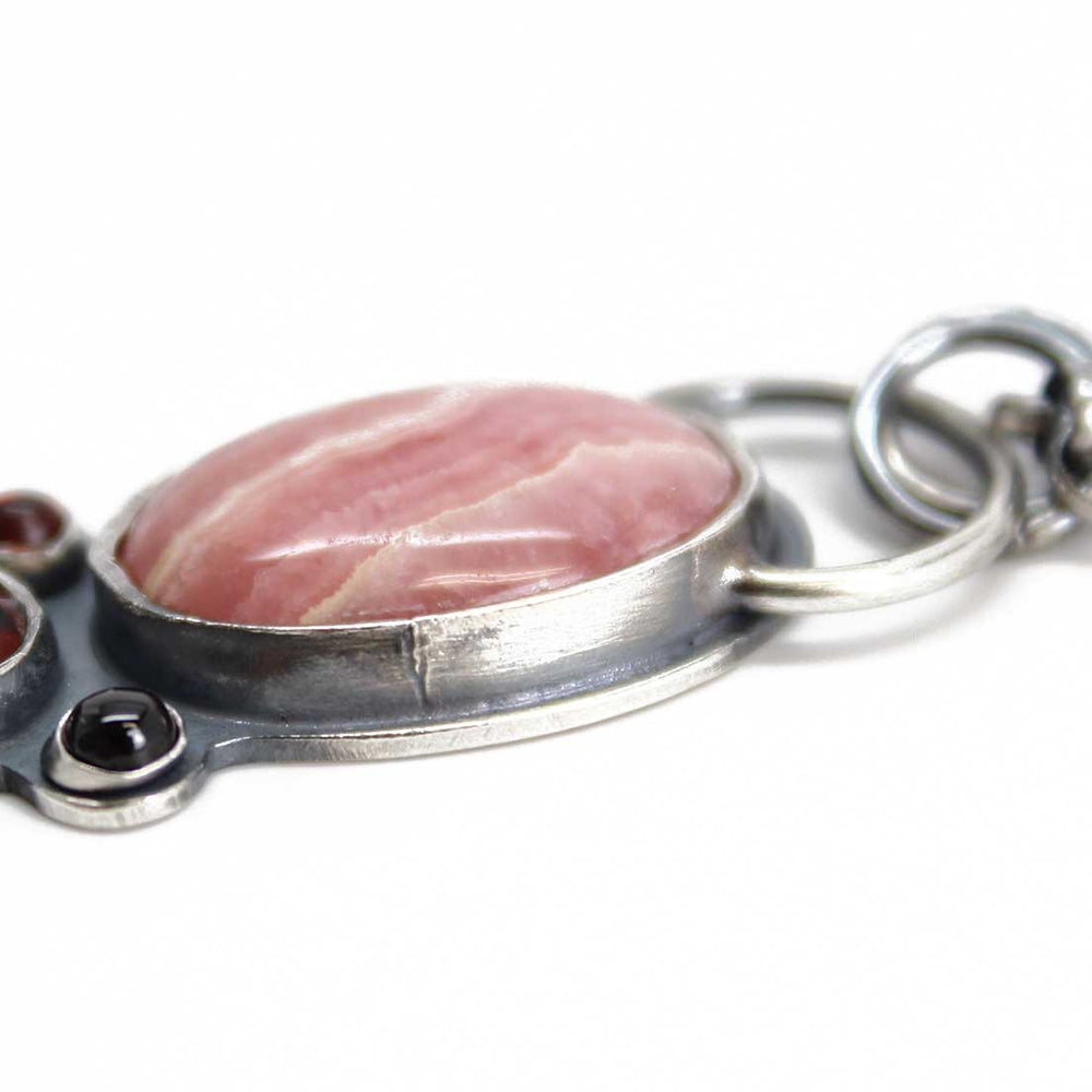 
                      
                        Rhodochrosite and Garnet Pendant Necklace
                      
                    