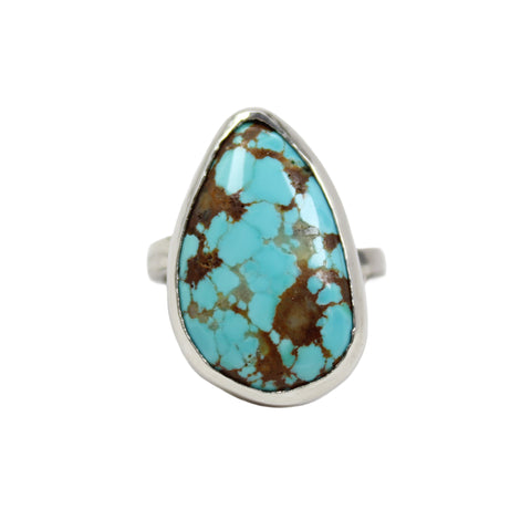 Handmade Sky Blue Royston Turquoise Sterling Silver Ring 8.5 US