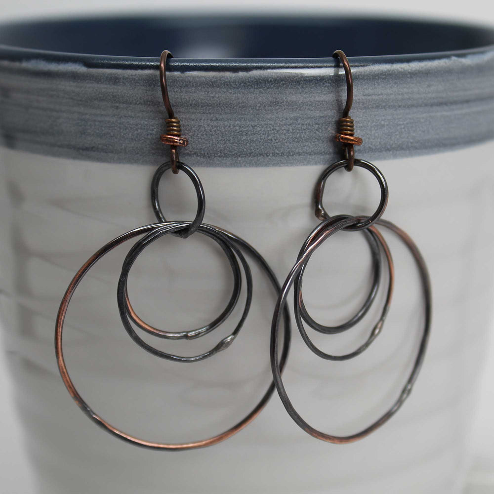 
                      
                        Handmade Rustic Copper Hoop Earrings
                      
                    