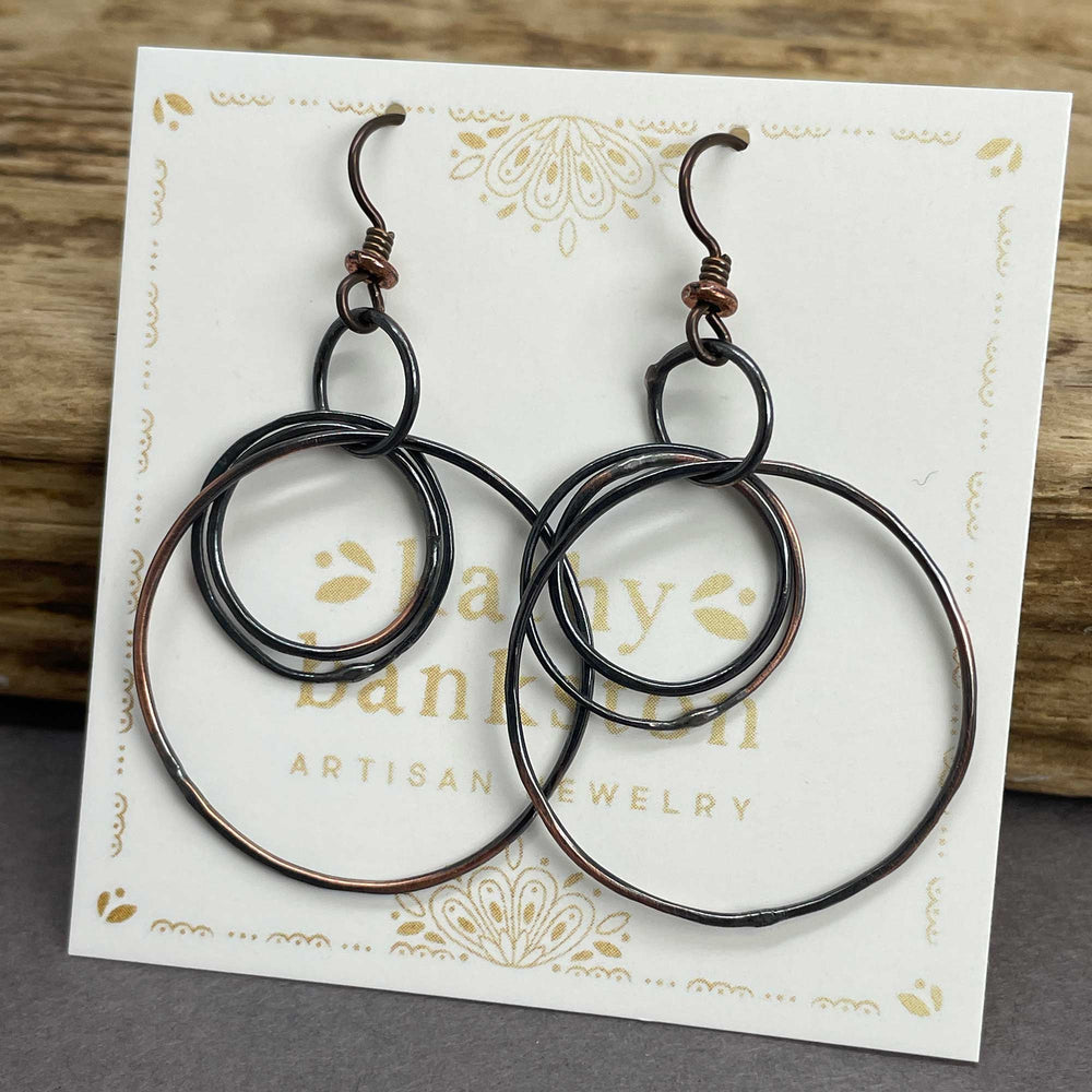 
                      
                        Handmade Rustic Copper Hoop Earrings
                      
                    