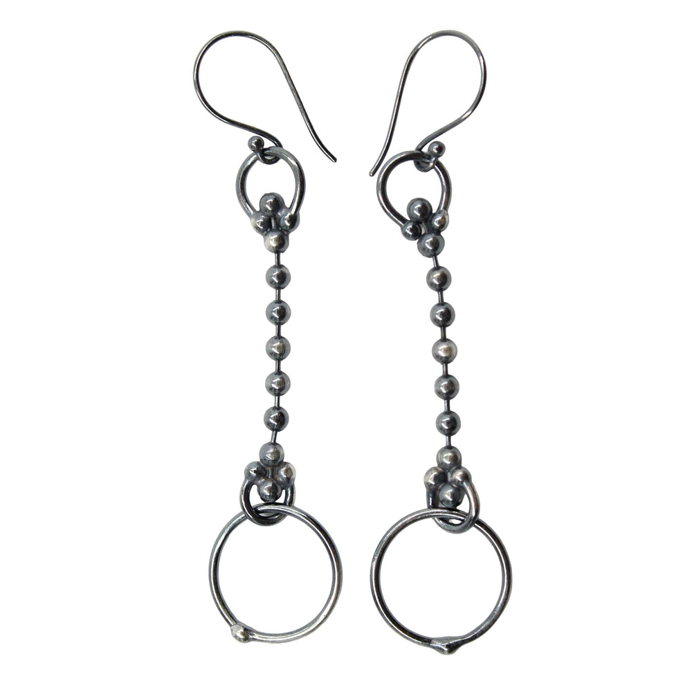 Silver chain earrings 