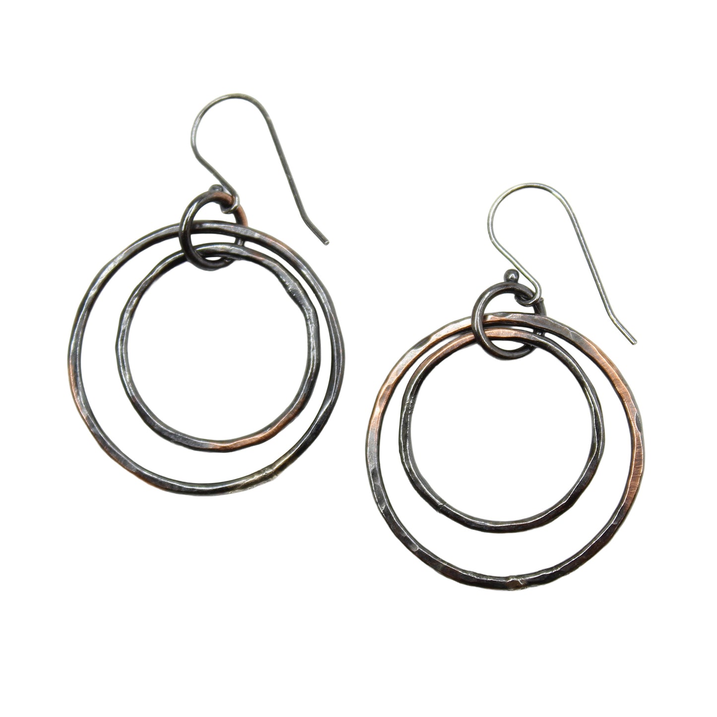 Copper Double Hoop Earrings