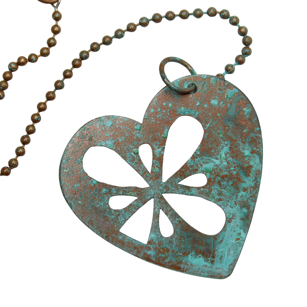 
                      
                        Small Copper Heart Wind Spinner Mobile Hanging Decor, 12.5 Inches Long
                      
                    