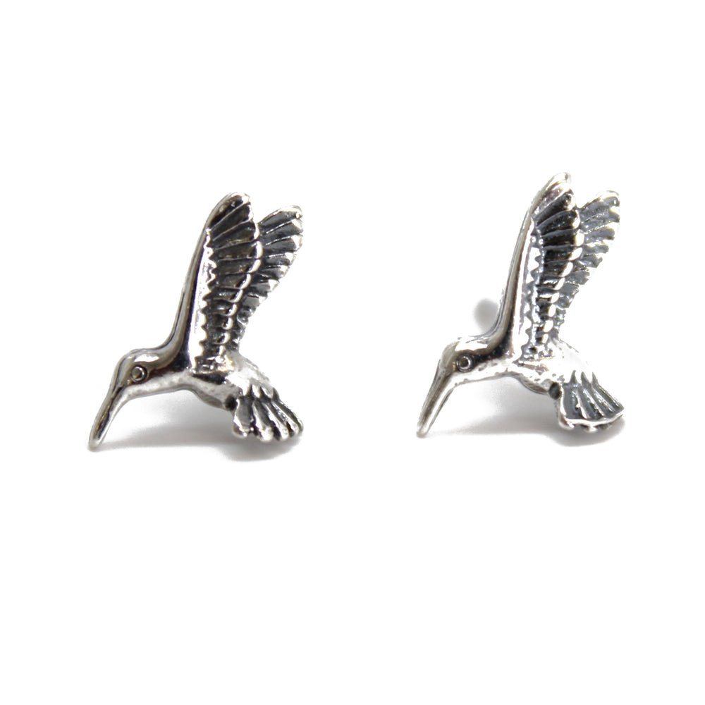 Sterling Silver Hummingbird Studs