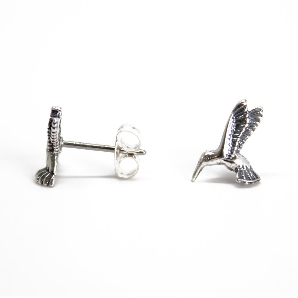 
                      
                        Tiny Sterling Silver Hummingbird Stud Earrings
                      
                    