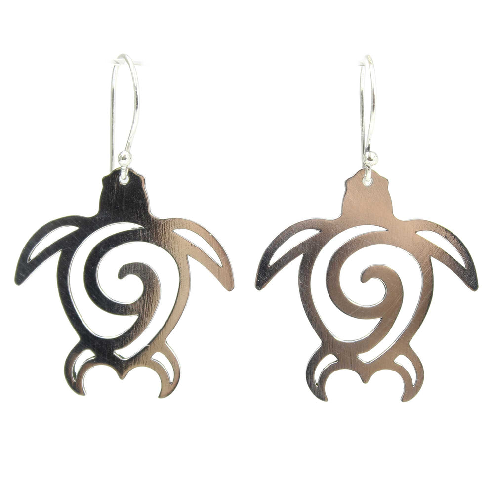 Sterling Silver Sea Turtle Earrings