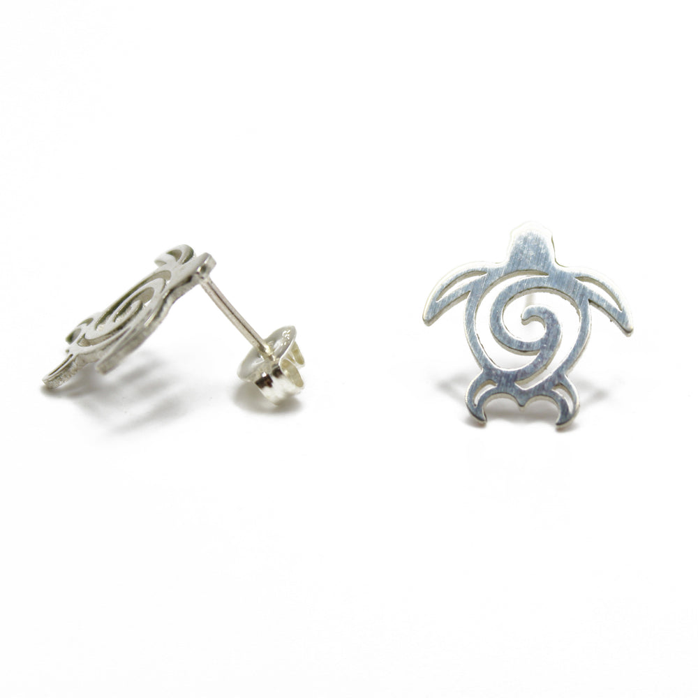 
                      
                        Sea Turtle Stud Earrings in Sterling Silver 
                      
                    