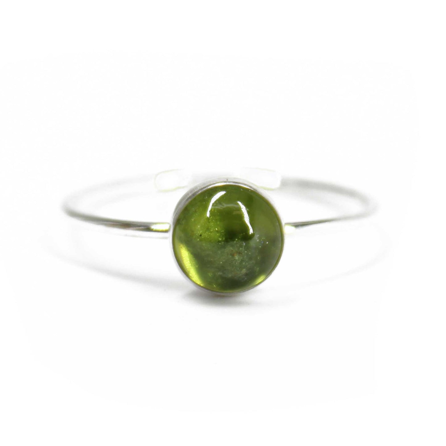 6mm Vesuvianite Idocrase Ring in Sterling Silver