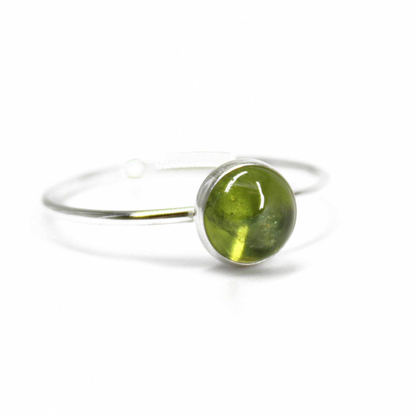 6mm Vesuvianite Idocrase Ring in Sterling Silver