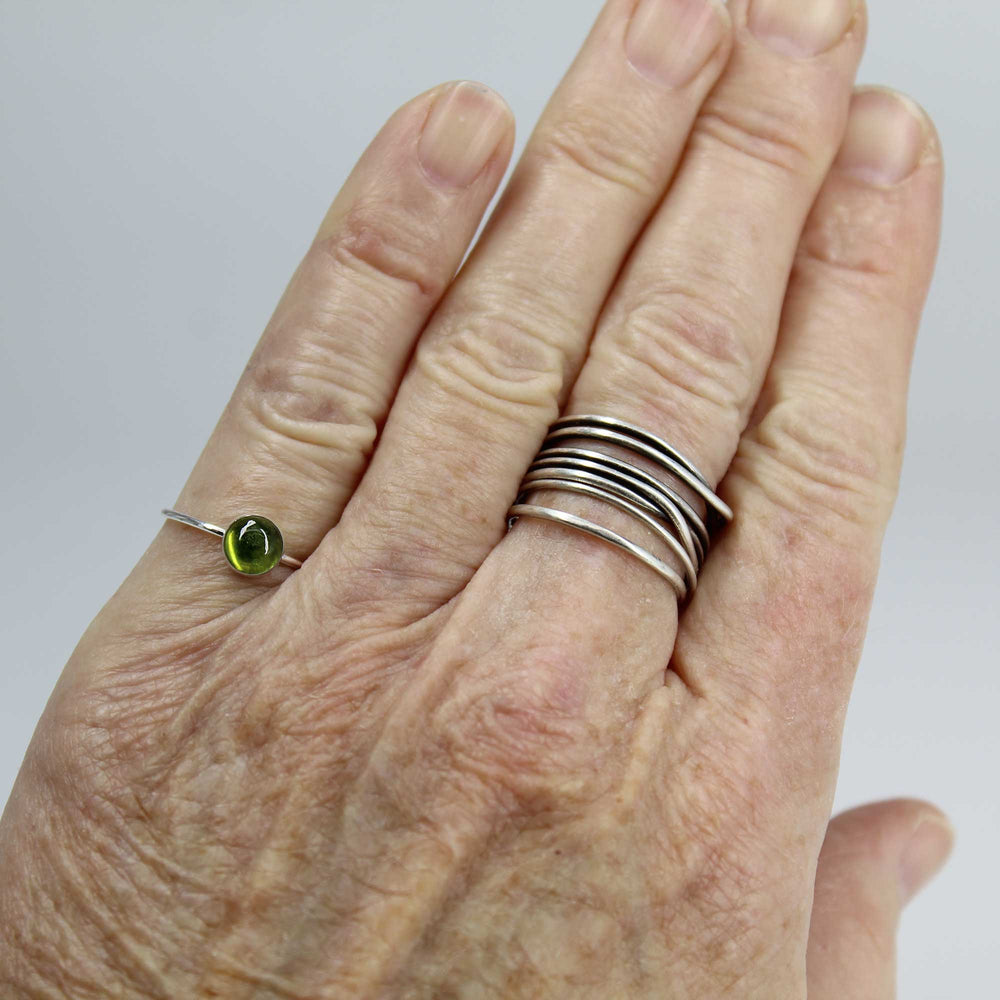 
                      
                        6mm Vesuvianite Idocrase Ring in Sterling Silver
                      
                    