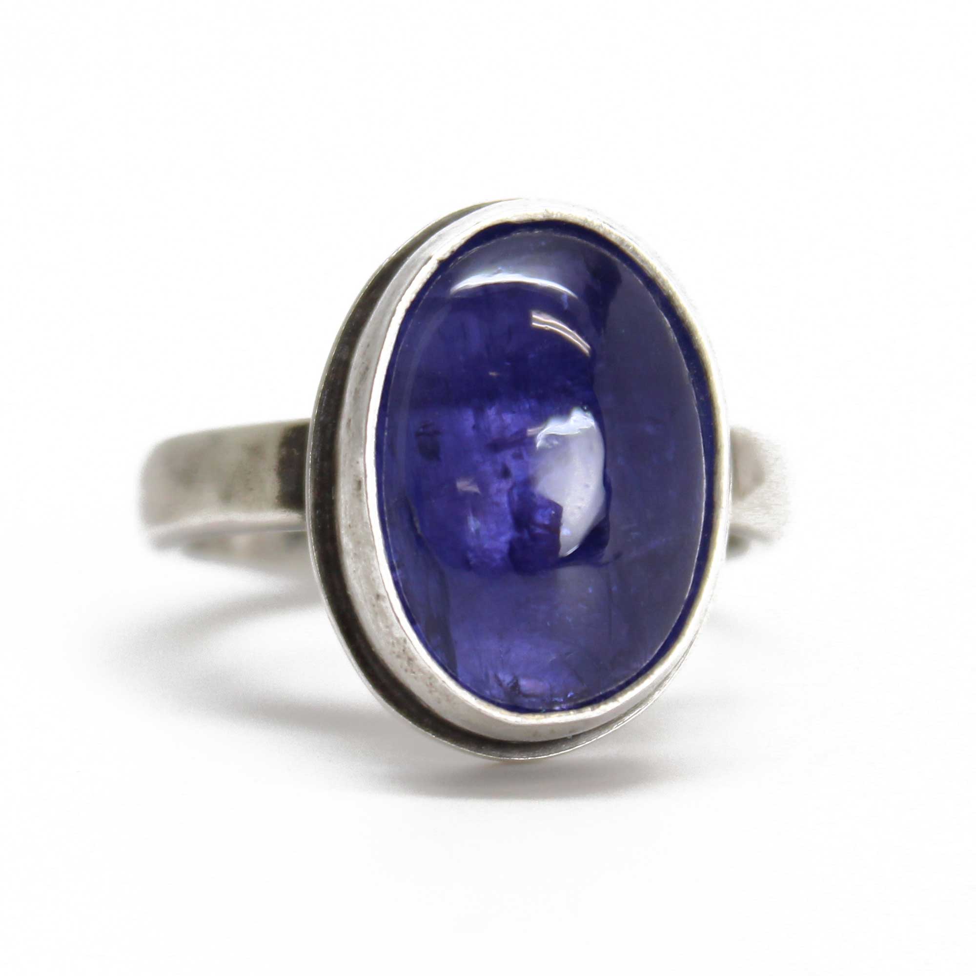 Stunning Purple Tanzanite Sterling Silver Ring, Size 7.5, high quality FREE SHIPPING, Wide Band, Tanzania Gemstone