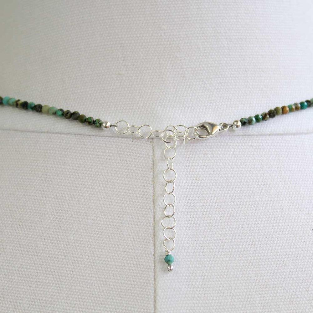 
                      
                        Dainty 2mm African Turquoise Choker, Adjustable to 17"
                      
                    