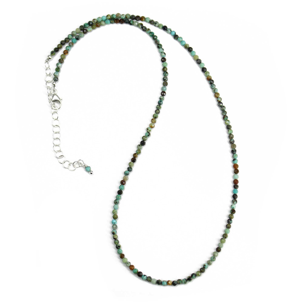 
                      
                        Dainty 2mm African Turquoise Choker, Adjustable to 17"
                      
                    