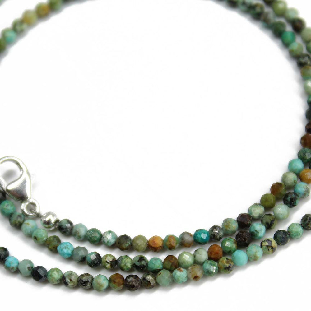 
                      
                        Dainty 2mm African Turquoise Choker, Adjustable to 17"
                      
                    