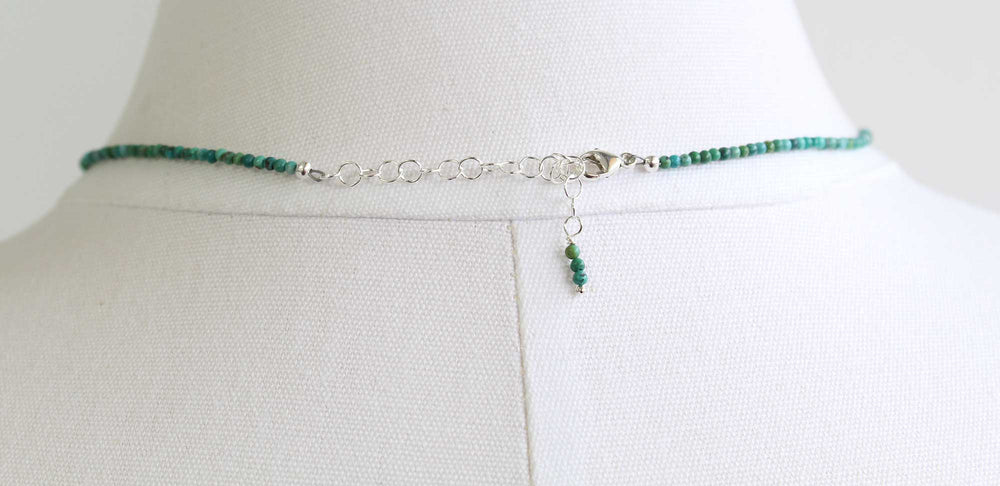 
                      
                        Dainty 2mm African Turquoise Choker, Adjustable to 17"
                      
                    