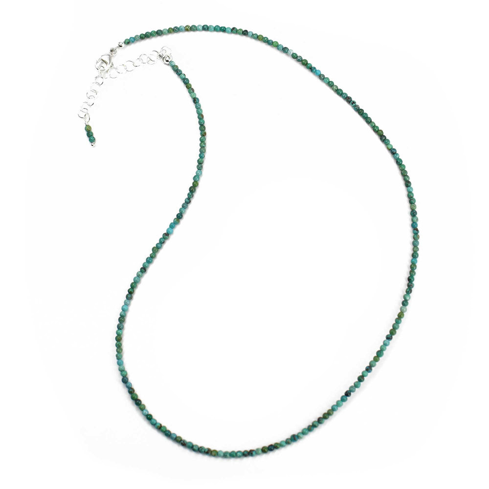 
                      
                        Dainty 2mm African Turquoise Choker, Adjustable to 17"
                      
                    